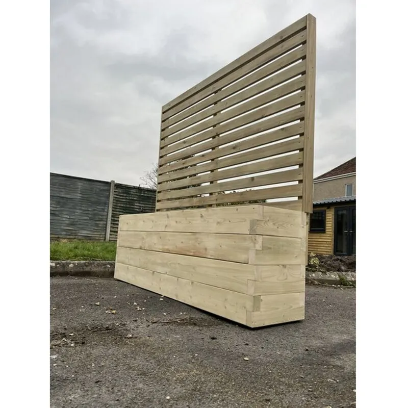 Suffolk Planter and Trellis - Wood - L180 x W40 x H150 cm