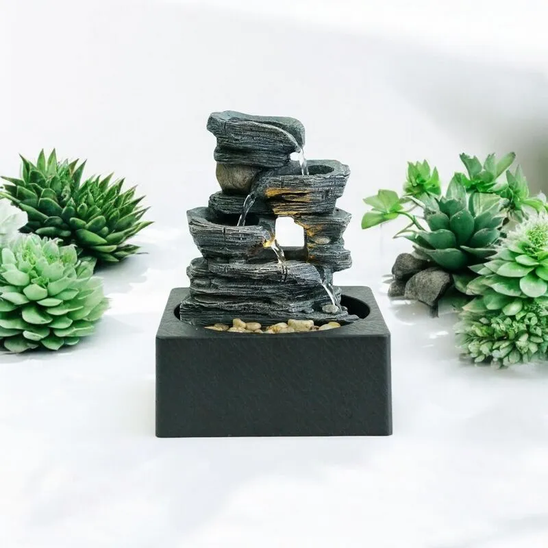 Table-Top Water Fountain - L18 x W18 x H24 cm