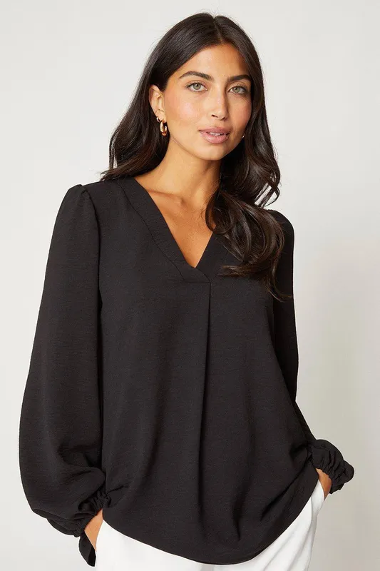Wallis Women's Overhead Shirt in Black Size: 12 - Black