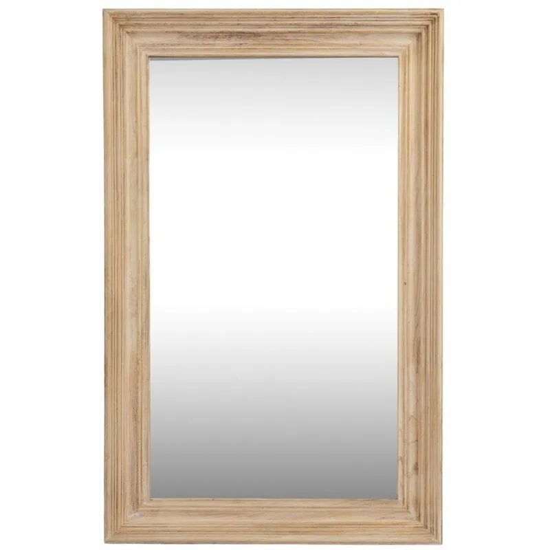 Washed Wood Medium Framed Mirror - Glass - L3 x W80 x H150 cm - Brown