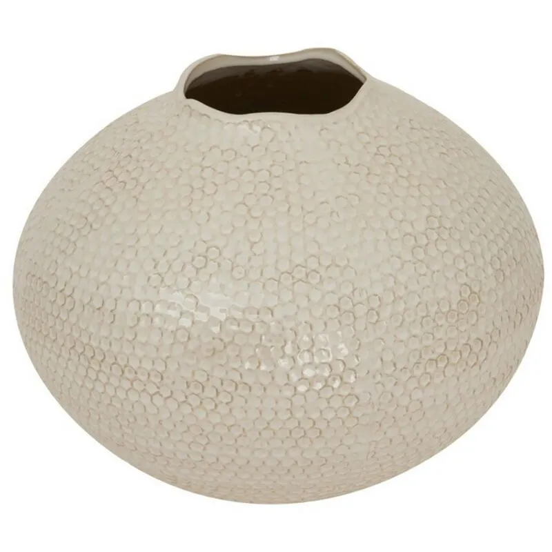 Sostter Textured White Ceramic Vase for Modern Homes in Soft White Soft White