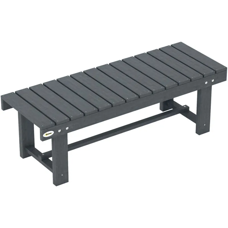 Outsunny - 1.1M Outdoor Garden Bench Patio Loveseat Fir Wood 2 Person Grey