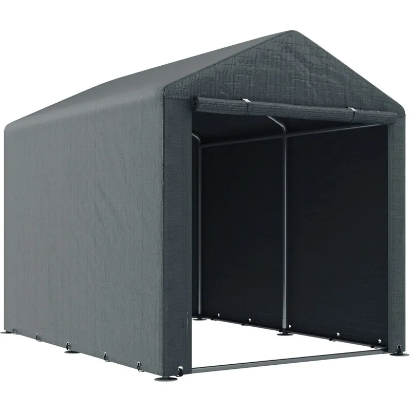 Outsunny - 1.6 x 2.2m Garden Storage Shed Portable Shed Tent, Dark Grey