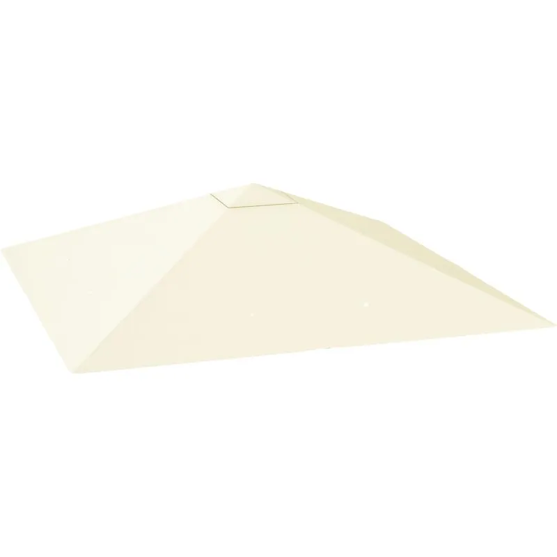Outsunny - 3 x 3(m) Gazebo Canopy Replacement Cover, UPF30+, Cream White