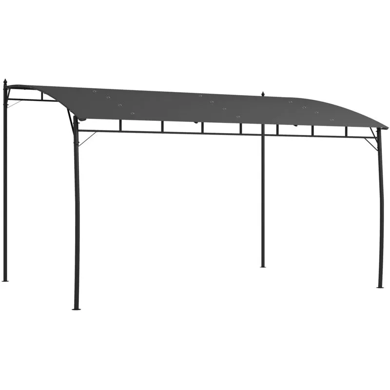 Outsunny - 3 x 4m Metal Pergola, Outdoor Gazebo UV-Resistant, Grey