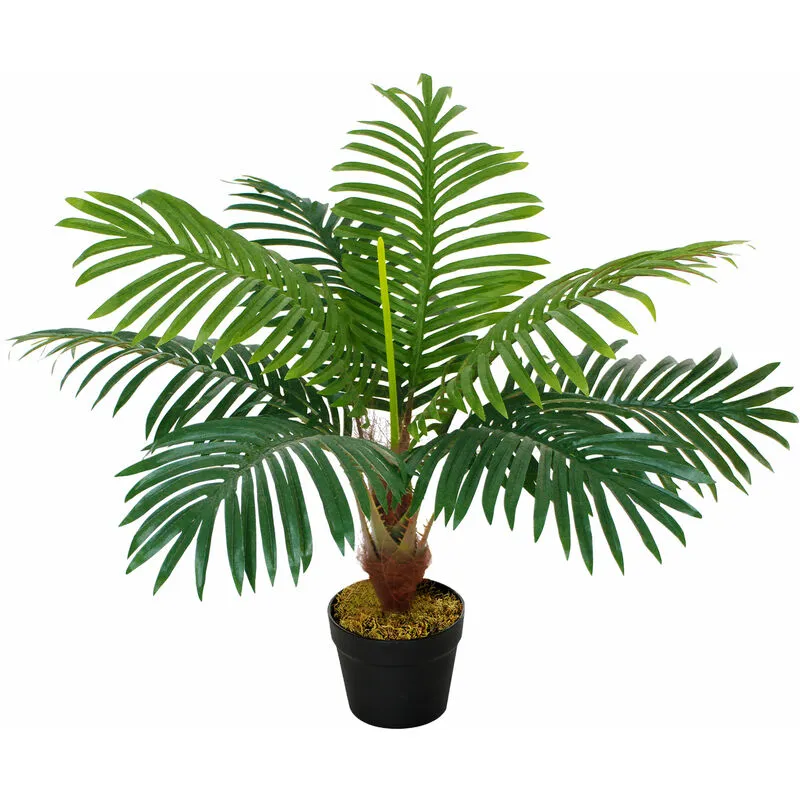 Outsunny - 60cm/2FT Artificial Palm Tree Fake Plant in Pot Indoor Décor