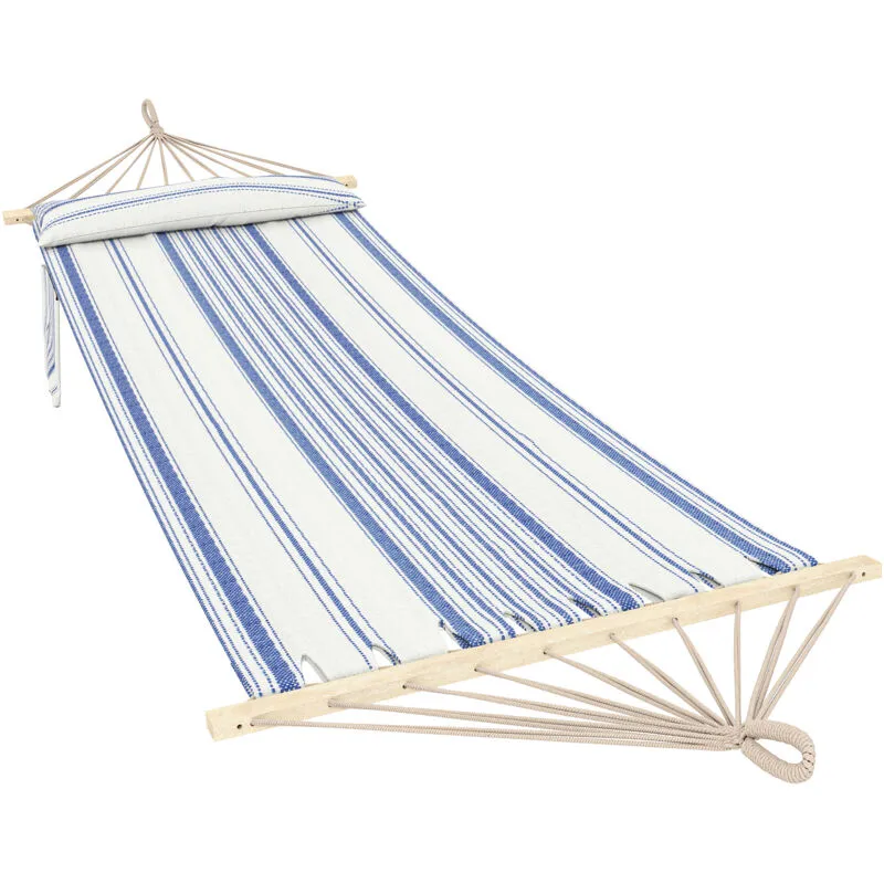 Outsunny Cotton Hammock, Soft Portable Swing Chair w/ Headrest
