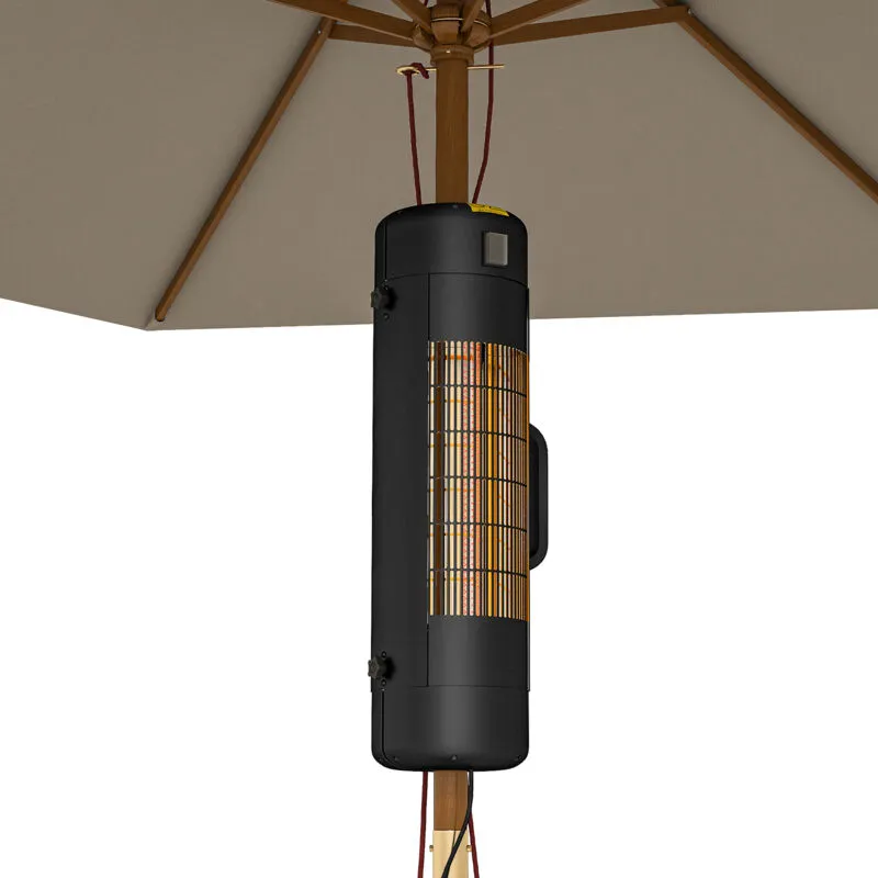 Outsunny Electric Parasol Mounted Patio Heater, Outdoor Heater, 2 Setting