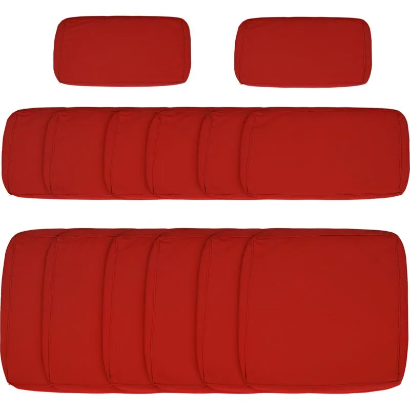 Outsunny - Garden Rattan Sofa Set Polyester Cover Replacement No Cushion Red