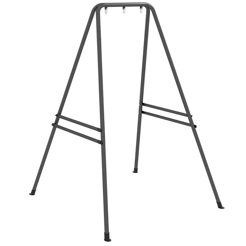 Outsunny Hammock Chair Stand Metal Frame Hammock Stand Only, Black Black
