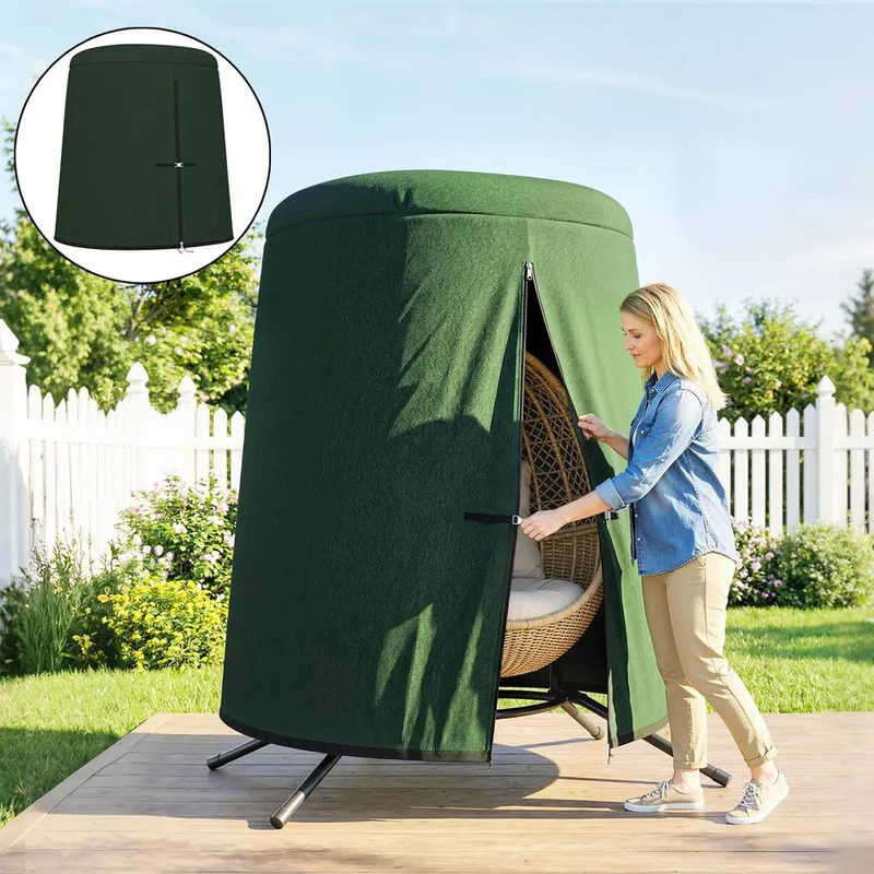 Outsunny Hanging Egg Chair Cover, Swing Chair Cover, 196 x 230 cm in Green Green 196 x 230 cm