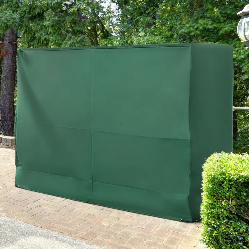 Outsunny Large Outdoor Swing Chair Cover Garden Furniture Protector in Green Green