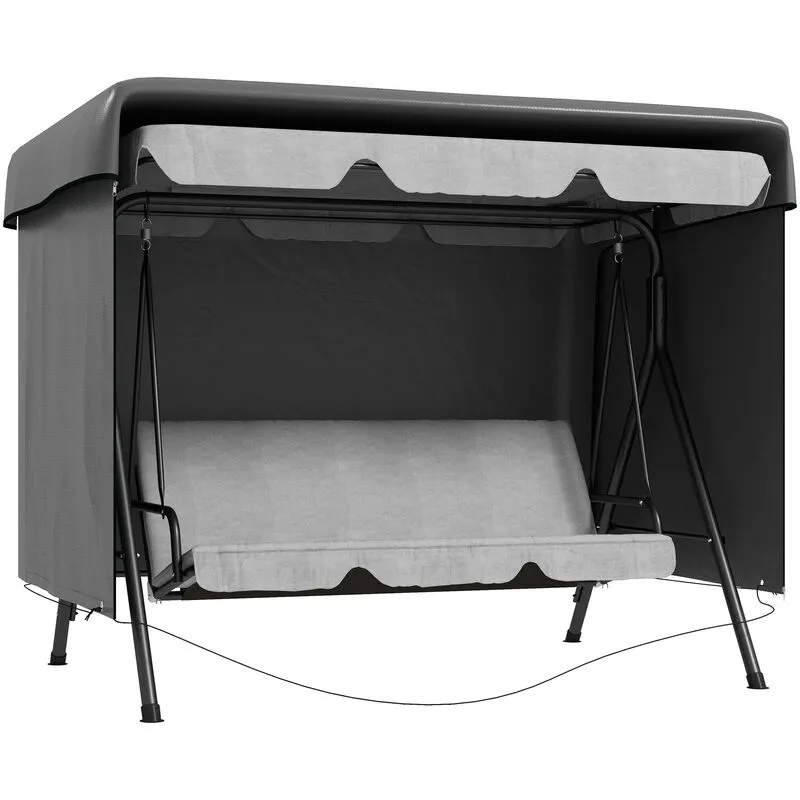 Outsunny - Patio Swing Chair Cover Garden Furniture Protector 215x155x150cm Grey