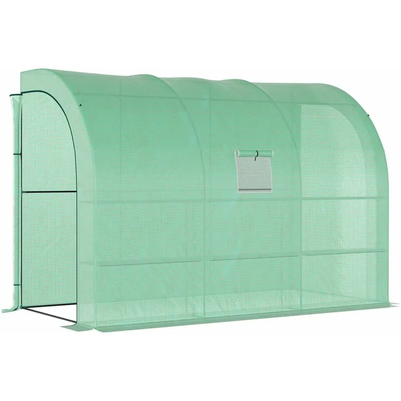 Outsunny Plant Greenhouse Garden Nursery w/ Cover Window in Green Green