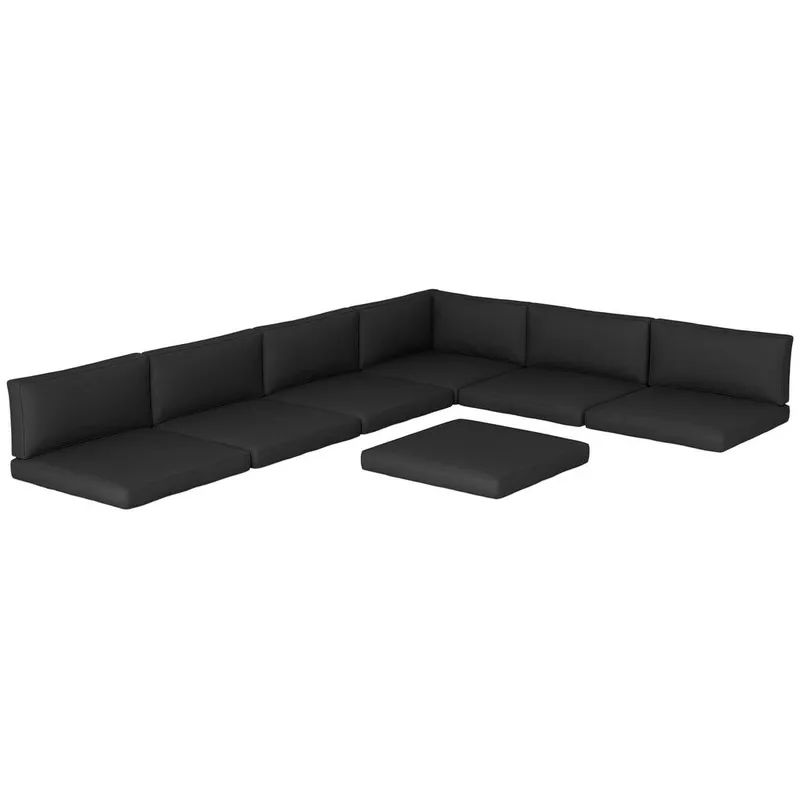 Outsunny Replacement Cushions for Outdoor Furniture Garden Seat Cushion Pad in Black Black