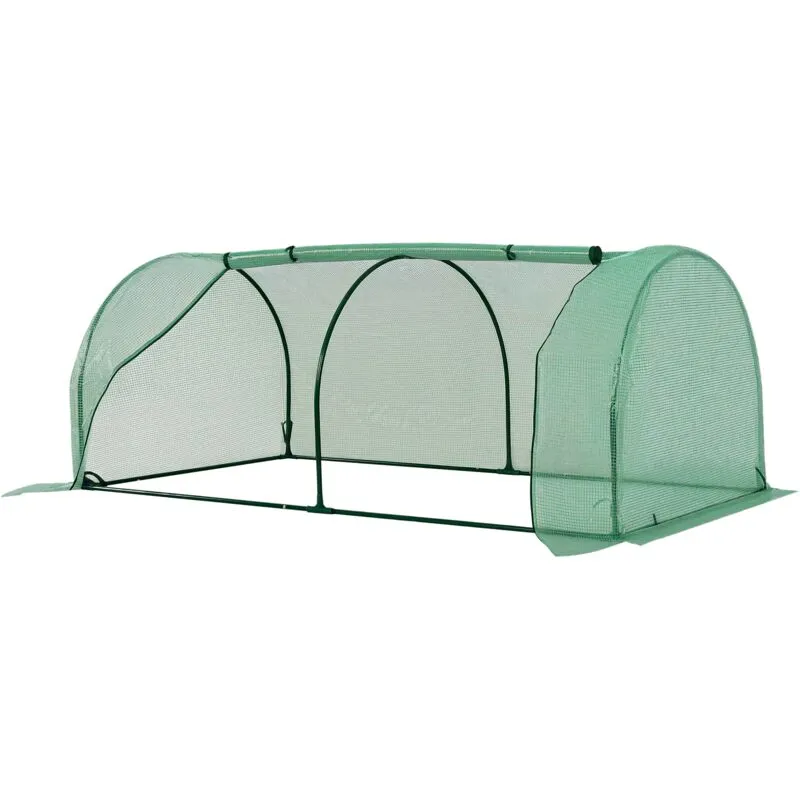 Outsunny - Tunnel Greenhouse Outdoor Grow House Steel Frame Green
