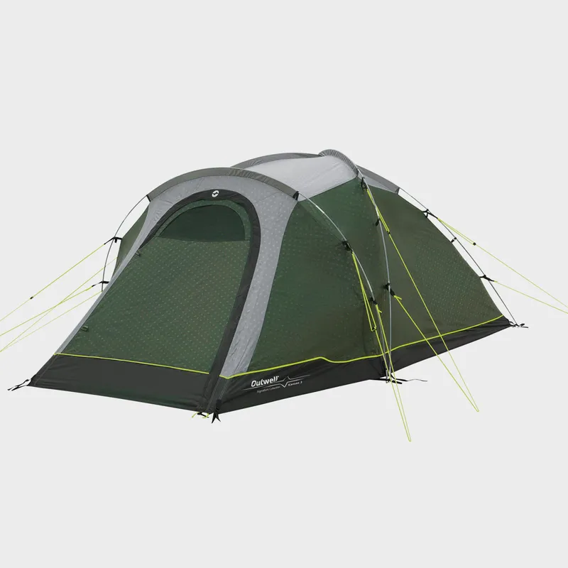 Outwell Kansas 3 Two-Room Dome Tent Green