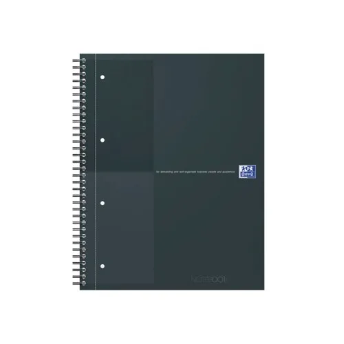 Oxford Hardback Wirebound Notebook 160 Pages Special Edition A4+ Black