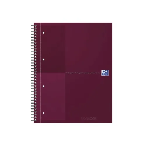 Oxford Hardback Wirebound Notebook 160 Pages Special Edition A4+ Red
