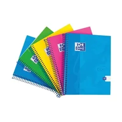 Oxford Touch Wirebound Hardback Notebook A4 Assorted (5 Pack)