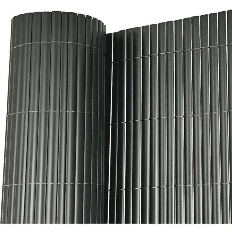 Oypla 1m x 4m Grey Pvc Outdoor Garden Fencing Privacy Screen Roll