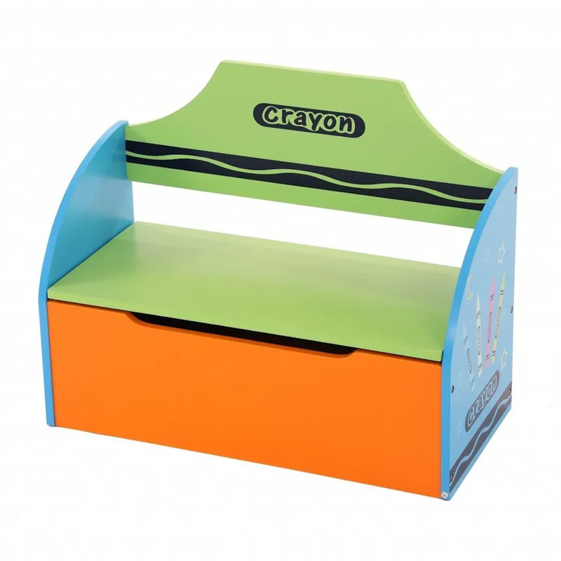 Oypla Childrens Wooden Crayon Toy Storage Box Multicolor
