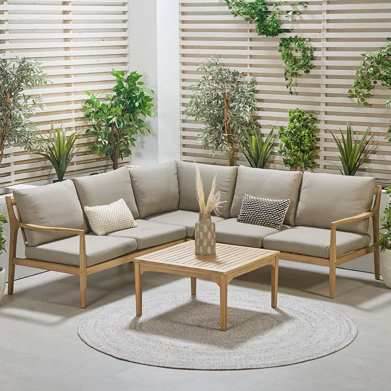 Pacific Lifestyle - Malta Lounge Corner Set in Natural Taupe