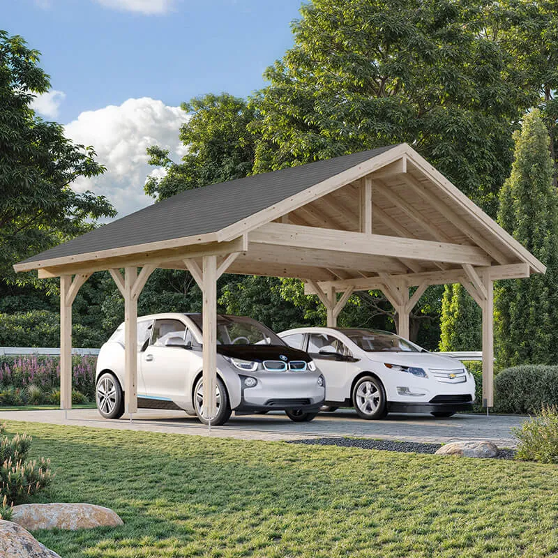 21' x 17' Palmako Robert Wooden Carport (6.3m x 5.1m)