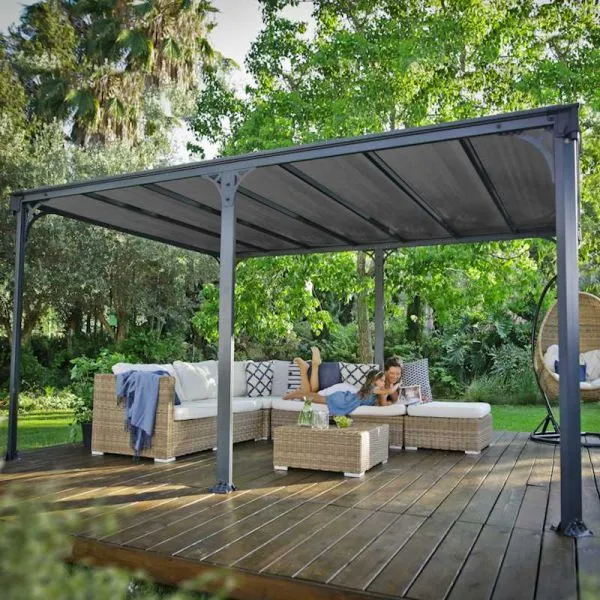 14x10 Palram Canopia Milano 4300 Grey Garden Gazebo