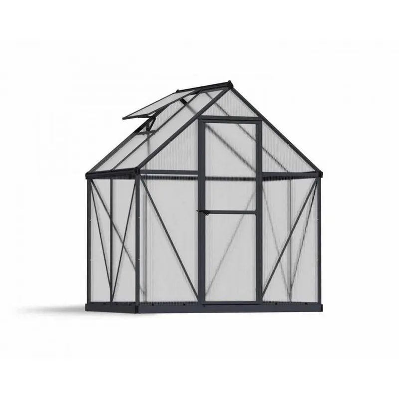 6' x 4' Palram Canopia Mythos Grey Greenhouse (1.85m x 1.26m)