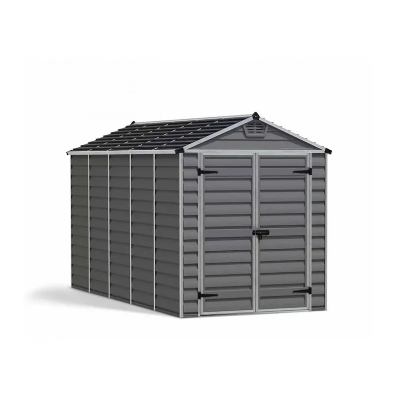Palram - Canopia Skylight Dark Grey Plastic Shed 6x12