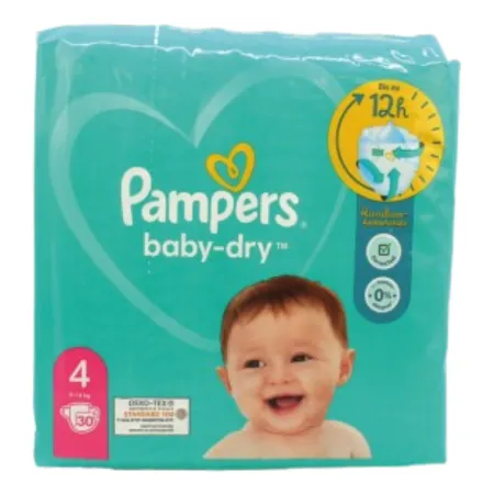Pampers Baby-Dry Nappies Size 4 Maxi (9-14 kg) - 30 pcs