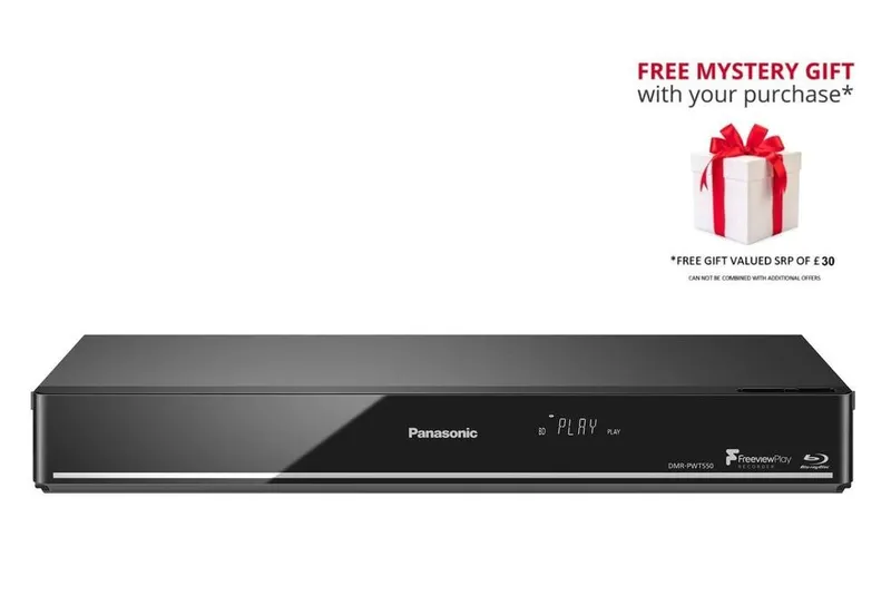 Panasonic Dmr-PWT550 Blu-Ray Freeview HDD Recorder Multi Region DVD in Black - Black