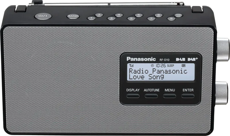 Panasonic RF-D10EB-K Digital Radio with FM Tuner - Black