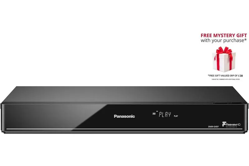 Panasonic Unisex Dmr-EX97EB DVD Player w/ 500GB HDD & Freeview+ HD Twin Recorder in Black Black One Size female