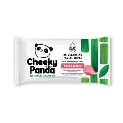 Cheeky Panda Bamboo Facial Cleansing Wipes 25 Wipes Rose Pack 6