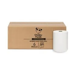 Cheeky Panda Sustainable Bamboo Hand Towel Roll 2-Ply 200m Pack 6