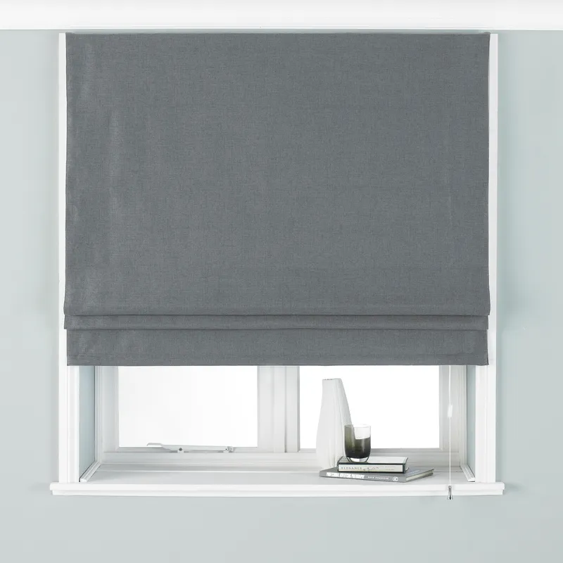 Paoletti Atlantic Twill Woven Eyelet Curtains in Grey Size: 229 cm width x 229 cm drop Grey 229 cm width x 229 cm drop