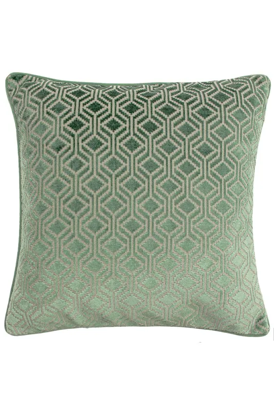 Paoletti Avenue Jacquard Piped Cushion in Mint Size: 45cm x 45cm - Mint