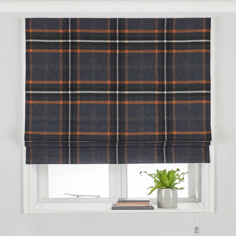 Paoletti Unisex Aviemore Tartan Faux Wool Blackout Roman Blind in Dark Red Size: 153cm width x 137cm drop Dark Red 153cm width x 137cm drop female