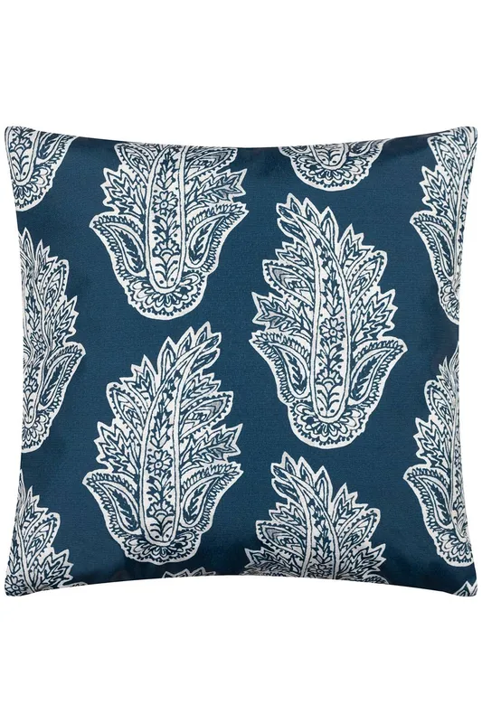 Paoletti Kalindi Paisley Water & UV Resistant Reversible Outdoor Cushion in Navy Size: 43 cm x 43 cm Navy 43 cm x 43 cm