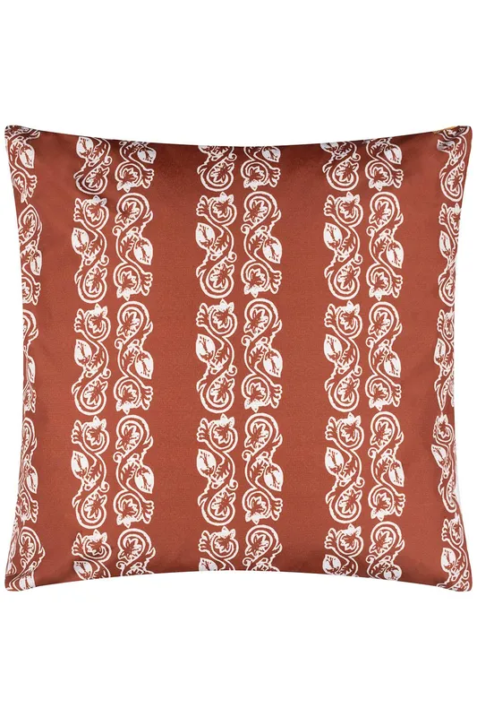 Paoletti Kalindi Stripe Water & UV Resistant Reversible Outdoor Cushion in Dark Red Size: 55cm x 55cm - Dark Red