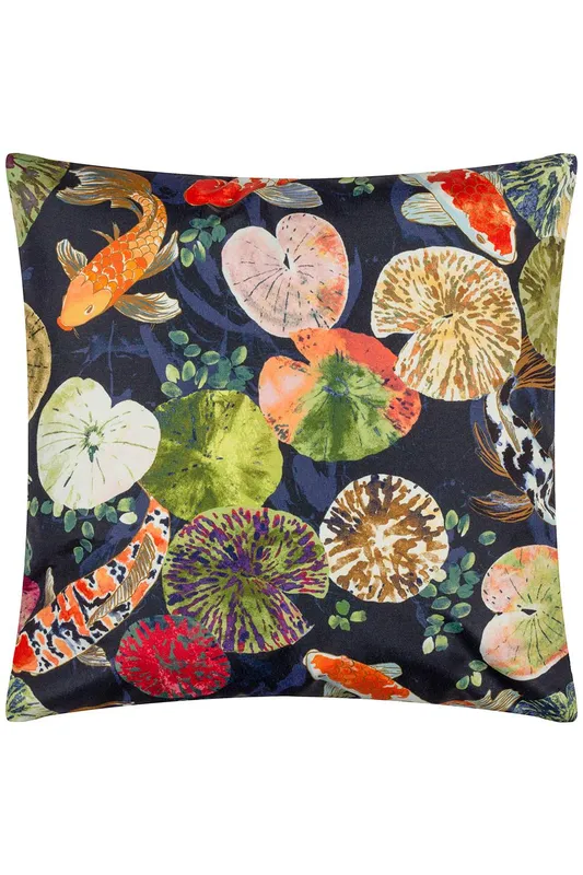 Paoletti Koi Pond Water & UV Resistant Reversible Outdoor Cushion in Midnight Size: 43 cm x 43 cm Midnight 43 cm x 43 cm
