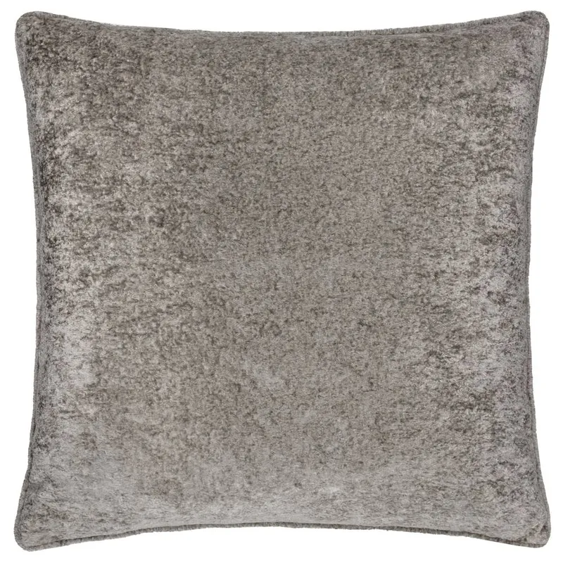 Paoletti Lustre Crushed Velvet Cushion in Stone Size: 50cm x 50cm - Stone