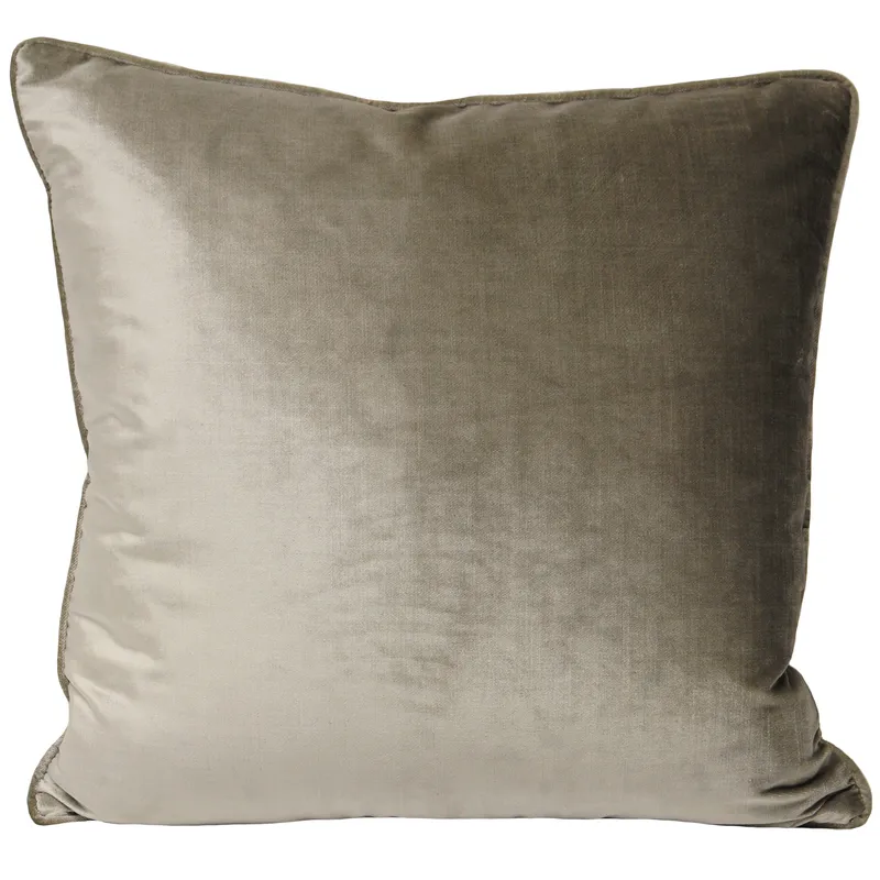 Paoletti Luxe Velvet 55x55 Poly Cushion Mink - One Size