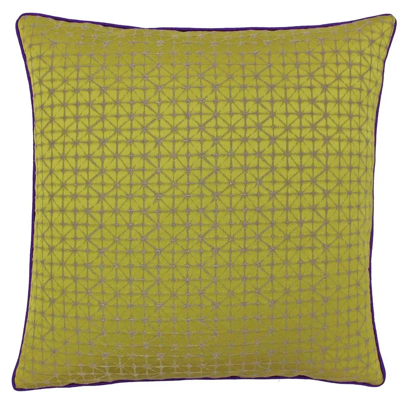 Paoletti Unisex Pimlico Jacquard Cushion in Gold Size: 45cm x 45cm Gold female