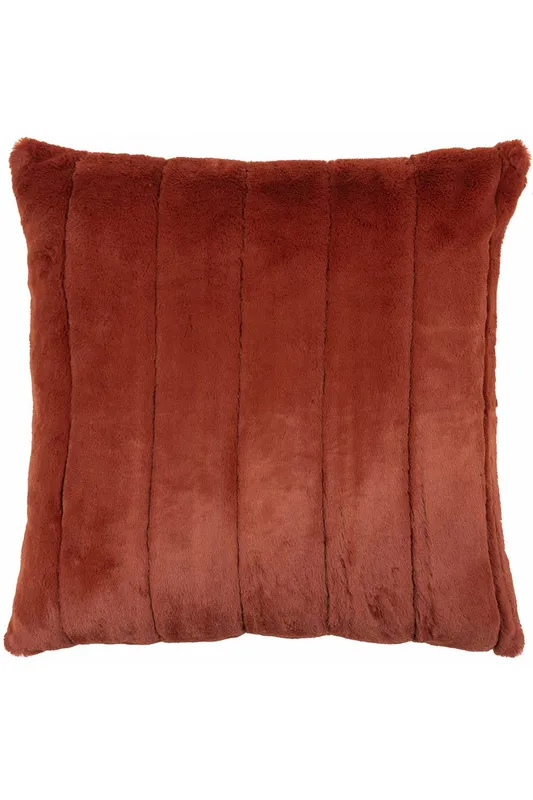Paoletti Empress Alaskan Faux Fur Cushion in Orange Size: 45cm x 45cm - Orange
