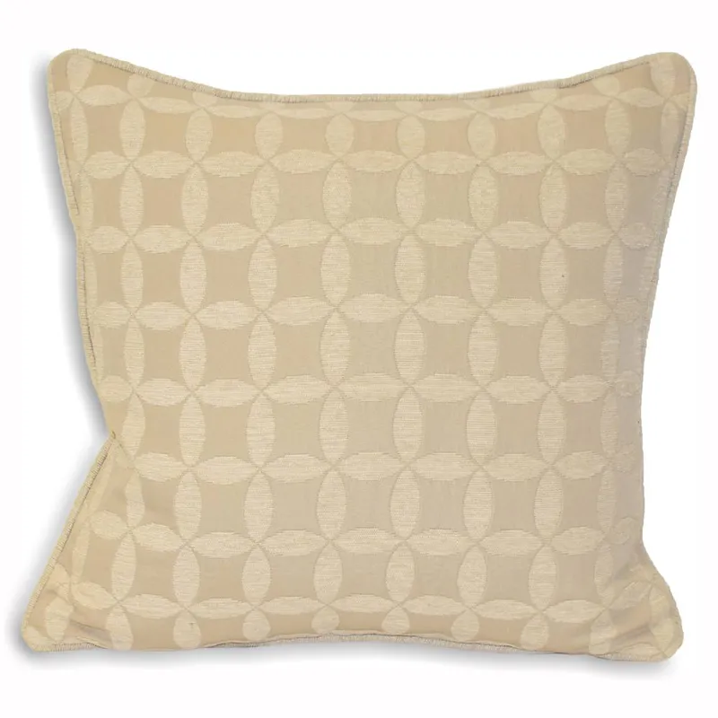 Paoletti Palma Jacquard Cushion in Natural Size: 55 cm x 55 cm Natural 55 cm x 55 cm
