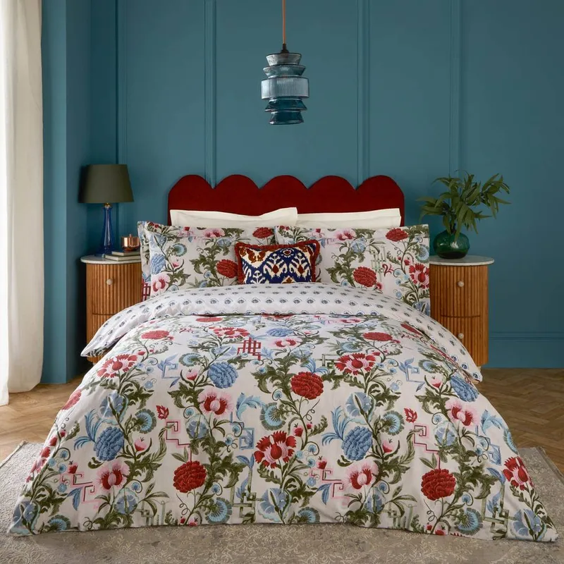 Paoletti Seventy Three Ishana Floral Duvet Cover Set Size: Double Multicolor Double