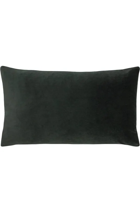 Paoletti Unisex Sunningdale Soft Velvet Cushion in Charcoal Size: 30cm x 50cm Charcoal 30cm x 50cm female